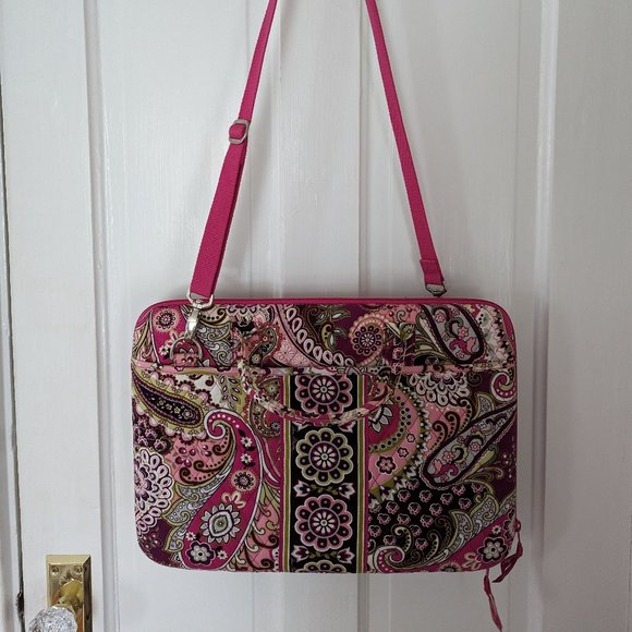 EUC Laptop Case by Vera Bradley in "Very Berry Paisley" Print - Picture 1 of 10